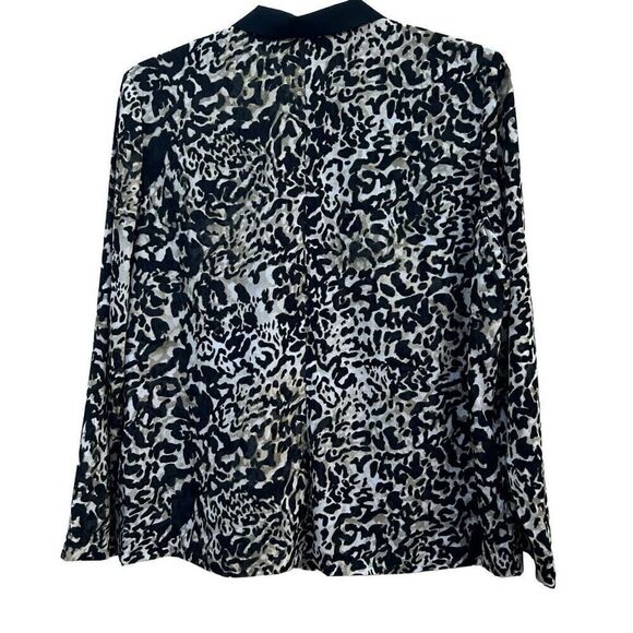 NWT Mossimo Tuxedo Evening Jacket Womens XXL Black Tan Animal Print Shawl Collar - Picture 7 of 14